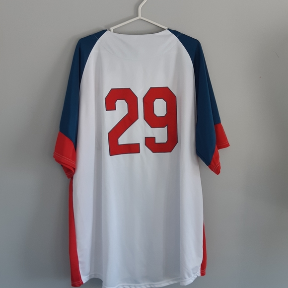 Black canyon outfitters Men's Jersey Atlanla #29 sport authentic BCO Ted and/Wh - Picture 2 of 10